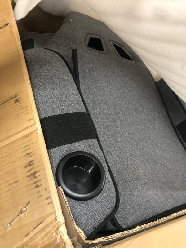 Photo 1 of RESPAWN 900 Gaming Recliner - Video Games Console Recliner Chair, Computer Recliner, Adjustable Leg Rest and Recline, Recliner with Cupholder, Reclining Gaming Chair with Footrest - Gray Fabric