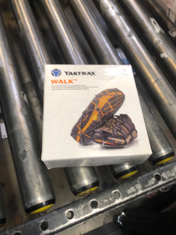 Photo 1 of Yaktrax Walk Traction Cleats - 360-Degree Grip on Snow, Ice, & Multi-terrain Surfaces - Elastic Outer Band w/ Easy-On/Off Heel Tab & 1.2mm Zinc-coated Steel Coils - Abrasion & Rust Resistant - Unisex