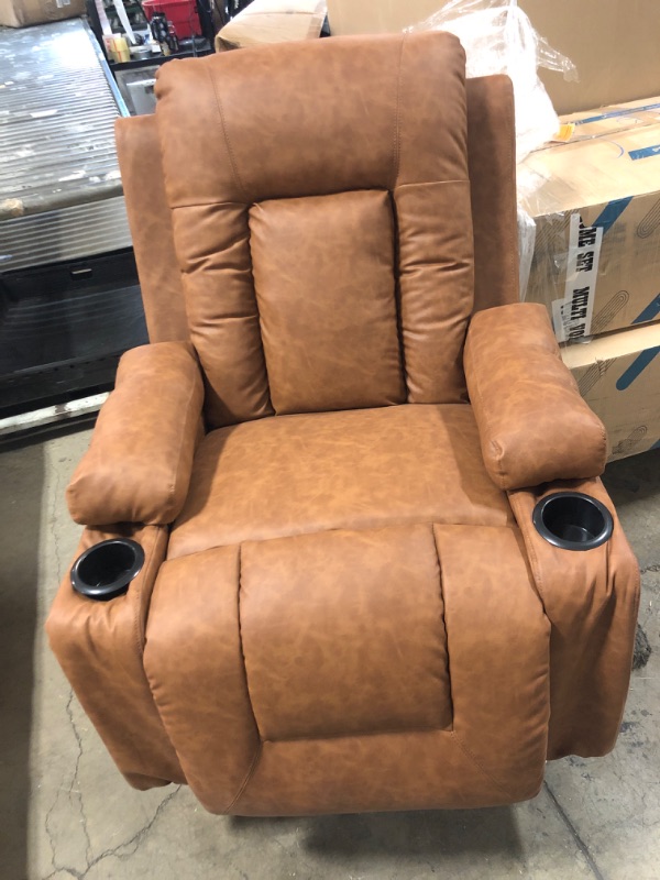 Photo 2 of GarveeHome Power Lift Recliner Chair - Heat and Massage, Adjustable Back and Legs, PU Leather Electric Lift Chair Designed for The Elderly and People with Mobility impaired