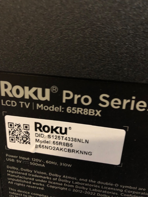 Photo 5 of Roku Smart TV – 65-Inch Pro Series 4K QLED RokuTV with Backlit Roku Voice Remote Pro, Dolby Vision IQ, 120Hz Refresh Rate – Live Local News, Sports, Gaming