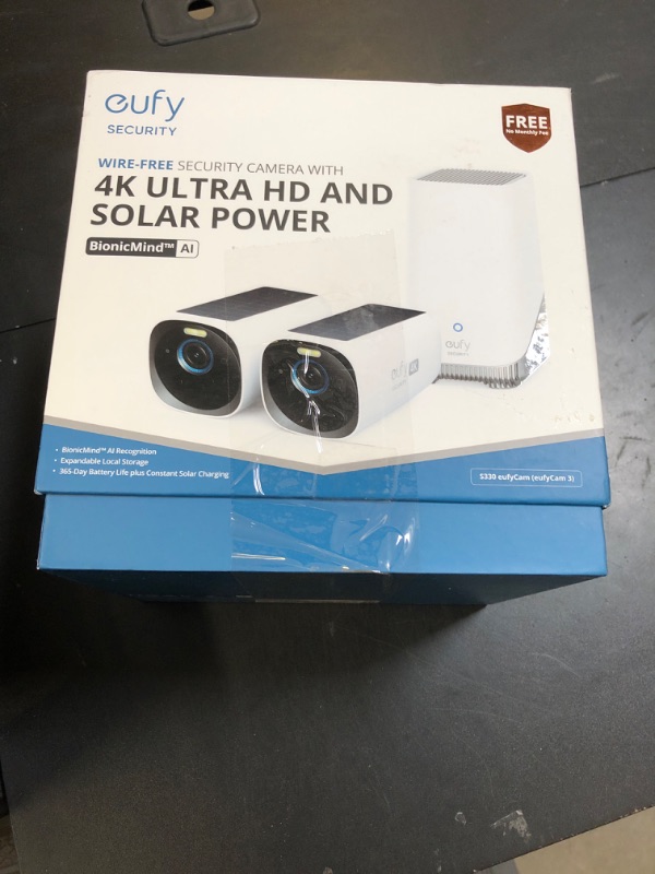 Photo 2 of eufy Security eufyCam S330 (eufyCam 3) 2-Cam Kit, Security Camera Outdoor Wireless, 4K Camera with Solar Panel, Forever Power, Face Recognition AI, Expandable Local Storage, No Monthly Fee