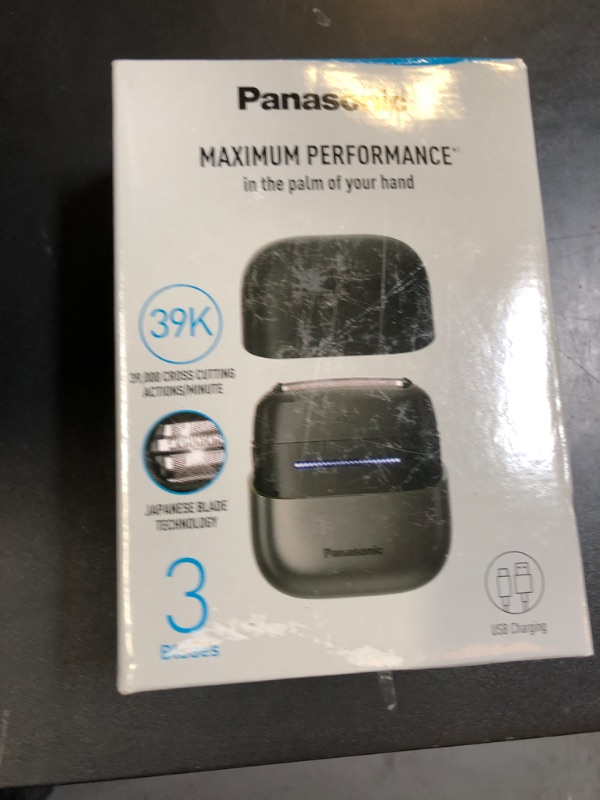 Photo 1 of Panasonic Swipe Right Compact Shaver, Electric Razor for Men and Women, On-The-Go Razor with 3-Blade Cutting System and USB-C Charging, Wet/Dry - ES-CM3A-K