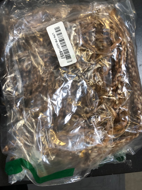 Photo 1 of Eeanno Goddess Box Braids Crochet Hair 18 Inch 7 Packs Mixed Blonde 613 Pre Looped Boho Crochet Braids with Curly Ends for Black Women