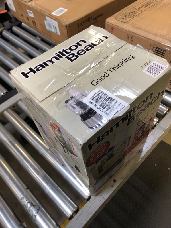 Photo 1 of Hamilton Beach Food Processor & Vegetable Chopper for Slicing, Shredding, Mincing, and Puree, 10 Cups + Easy Clean Bowl Scraper, Black and Stainless Steel (70730)