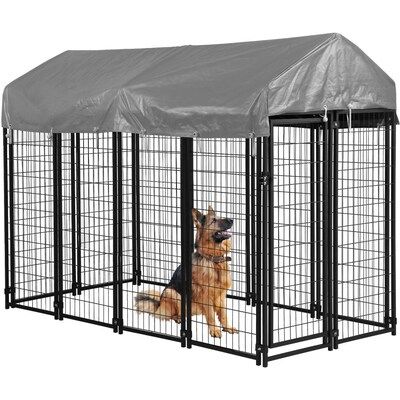 Photo 1 of BestPet WDK-9863-BLACK 69-Inches x 45-Inches Black Metal Outdoor Playpen
