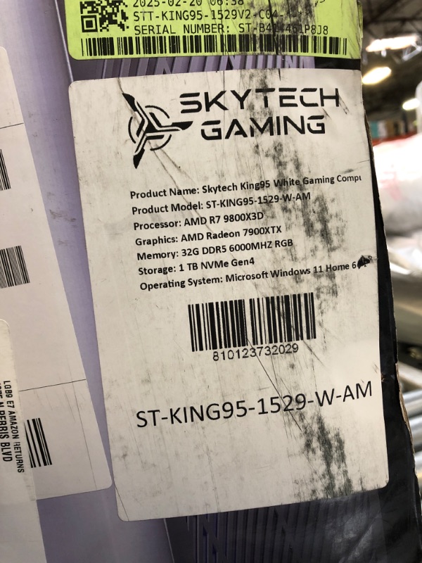 Photo 4 of Skytech King 95 Gaming PC Desktop, Ryzen 7 9800X3D 4.7 GHz (5.2 GHz Turbo Boost), AMD RX 7900XTX 24GB GDDR6, 1TB Gen4 SSD, 32GB DDR5 RAM 6000 RGB, 1000W Gold ATX 3.0 PSU, 360mm ARGB AIO, Win 11 Home