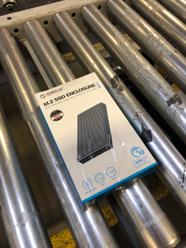 Photo 1 of ORICO Dual M.2 NVMe SSD Enclosure, USB C to M2 Adapter for M Key PCIe 2230/2242/2260/2280 M.2 SSDs,Tool-Free Installation Aluminum M.2 Reader Support Trim and UASP up to 2x4TB-BM2-2N