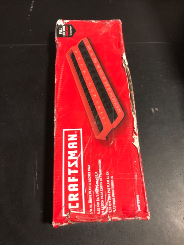 Photo 1 of CRAFTSMAN Socket Peg Holder, Tool Tray Storage Organizer, 3/8 Inch Drive (CMMT99415)