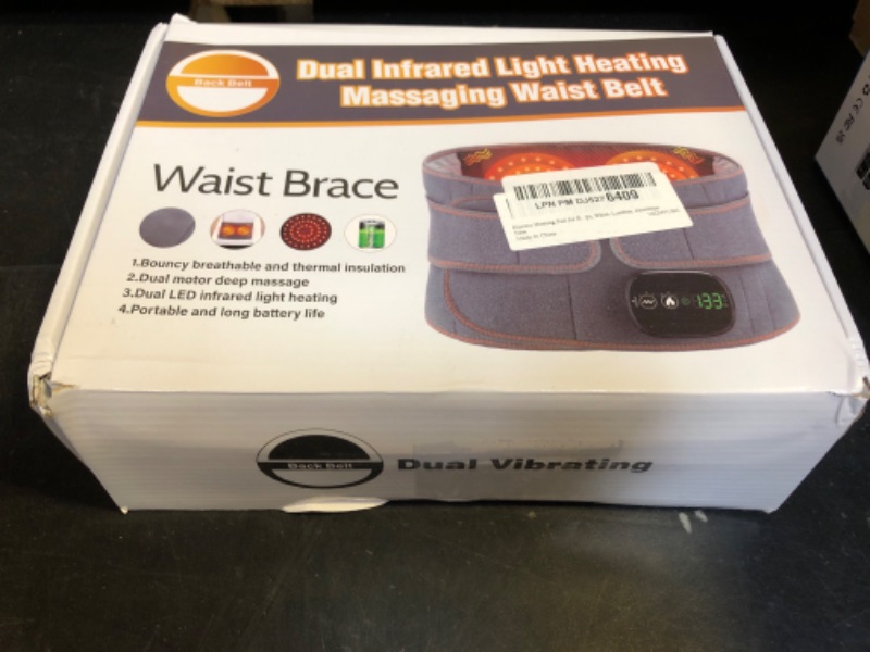 Photo 1 of Electric Heating Pad for Back, Heated Waist Belt Wrap with 3 Fast Heating and Vibration Massage Modes, 5000mAh Rechargeable Battery Operated Heat Pad for Back, Cramps, Waist, Lumbar, Abdomen