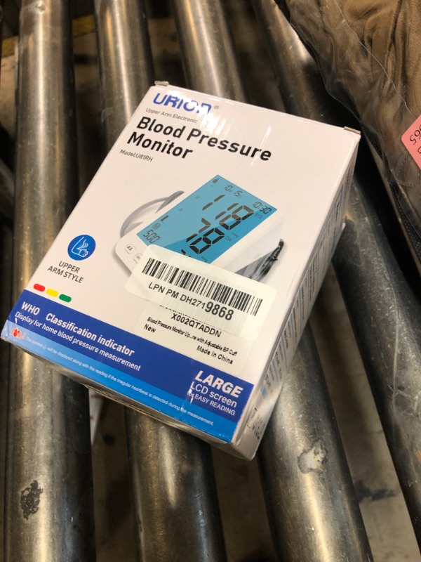 Photo 1 of Blood Pressure Monitor Upper Arm Large LED Backlit Screen 1000 Sets Memory Automatic Digital BP Machine Adjustable BP Cuff 4 Batteries