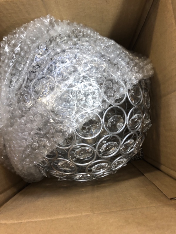 Photo 1 of Solar Hanging Lantern Outdoor Lights, Dual LEDs Color Changing and Cool White Hanging Light Waterproof Crystal Globe Lamp Decoration in Garden, Pathway, Front Door - Clear