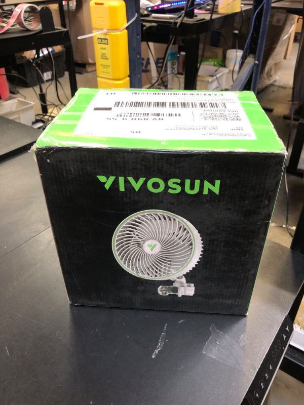 Photo 2 of VIVOSUN AeroWave E6 Grow Tent Fan 6”, EC Motor, Smart Wifi Control, US Patented Auto Oscillating Clip fan, Weatherproof IP-54, Strong Airflow but Quiet for Hydroponic Ventilation Circulation, 1-Pack