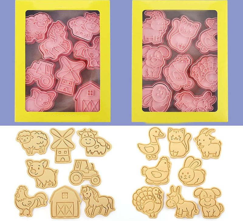 Photo 1 of 16pcs Cartoon Cookie Molds For Baking Enthusiasts Birthday Bakewares Biscuits Professional Pastries Tool