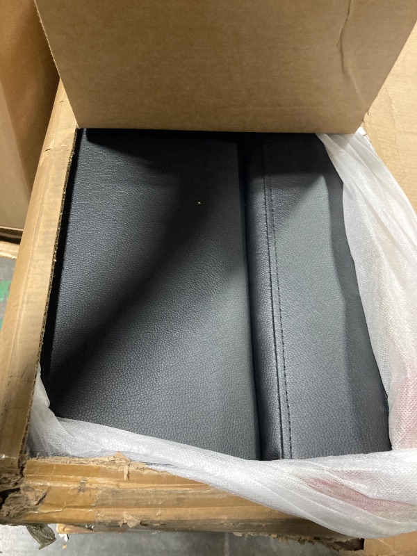 Photo 1 of ONLY RIGHT SIDE CHAISE**ChicFurnit L Shaped Sectional Couches, Leather Modular Sectional Sofa with Ottoman Storage, Modern Lounge Sofa with Chaise for Living Room, Bedroom, Small Spaces, Black