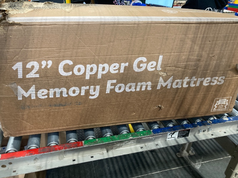 Photo 1 of ***DAMAGE TO THE BOX***EGOHOME 12 Inch Full Mattress, Copper Gel Cooling Memory Foam Mattress for Back Pain Relief,Therapeutic Double Mattress Bed in a Box, Made in USA, CertiPUR-US Certified, 54x75x12 Black