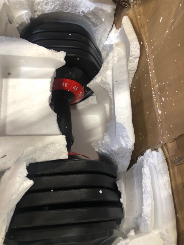 Photo 1 of **DAMAGE TO THE BOX*** Adjustable Dumbbell 55LB Single Dumbbell with 10 Weight Options, Anti-Slip Metal Handle for Home Gym Fitness