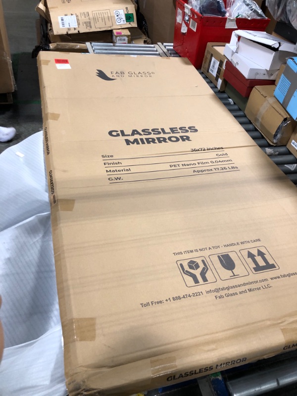 Photo 1 of Unbreakable Glassless Mirror Ultra Light Shatterproof Wall Mounted Large Mirror for Dance Studio and Bedroom, 0.04mm Nano Film, 30" x 40" Chrome