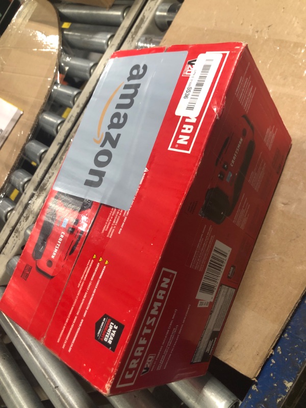 Photo 1 of CRAFTSMAN V20 Tire Inflator, Portable Air Compressor, 3 Modes: Cordless, 120V Corded, and 12V Car Adapter, Air Pump, Battery Sold Separately (CMCE520B)