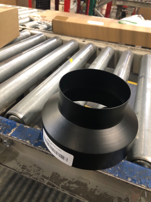 Photo 1 of 6 to 4 Duct Reducer, Hon&Guan Duct Reducer Increaser 6 to 4 Reducer for 4/6 Inch Ducting HVAC Ventilation System-Black.