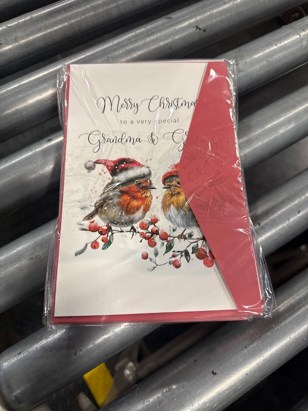 Photo 1 of (Pack of 10) MENANA Grandparents Christmas Card - Christmas Cards for Grandparents - 5.3'' x 8'' Single Greeting Card