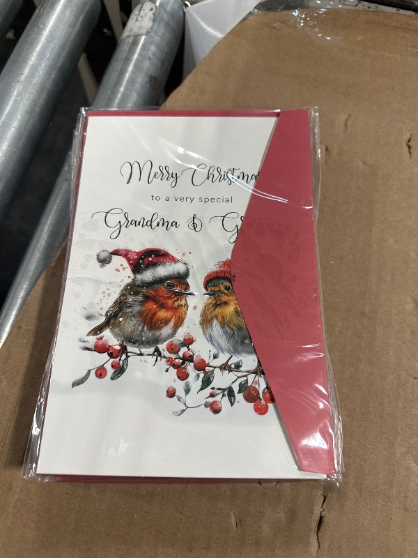 Photo 1 of (Pack of 10) MENANA Grandparents Christmas Card - Christmas Cards for Grandparents - 5.3'' x 8'' Single Greeting Card