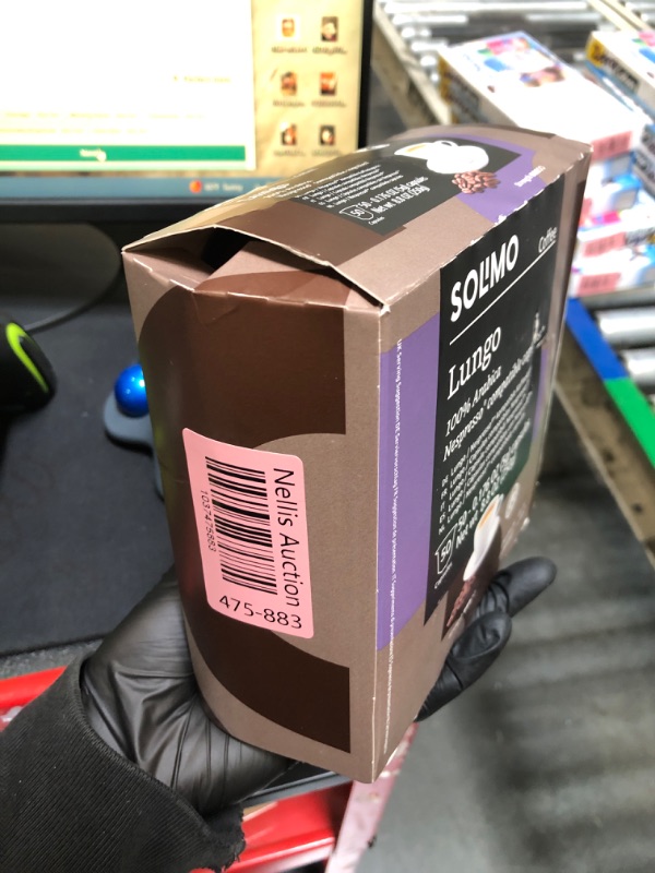 Photo 1 of !! EXPIREs ON 04/09/2025
Amazon Brand - Solimo Lungo Capsules, Compatible with Nespresso Original Brewers, Medium Roast, 50 Count (Pack of 1)