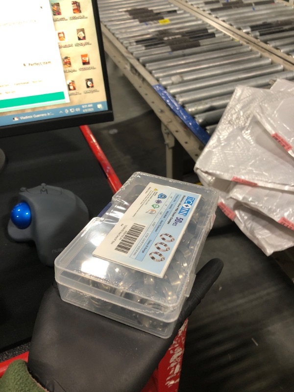 Photo 1 of ** SEALED**TICONN 50PCS 5/8" PEX Clinch Clamps, 304 Stainless Steel PEX Clamp Rings for PEX Pipe Tubing Connection (5/8")
