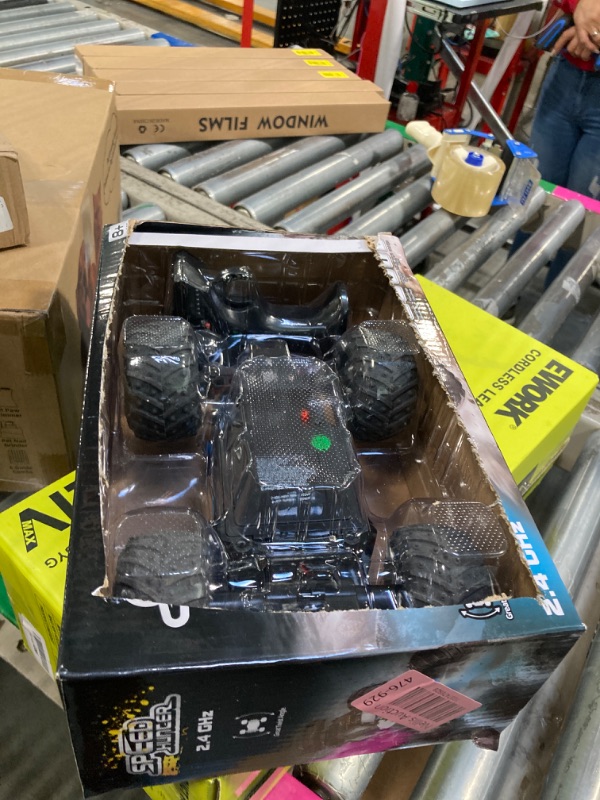 Photo 1 of HENEROAR Remote Control Car, Remote Control Truck, 2.4Ghz All Terrain Off-Road Monster Truck, 20 KM/H Rc Cars with LED Bodylight and 2 Rechargeable Batteries Toys for Boys