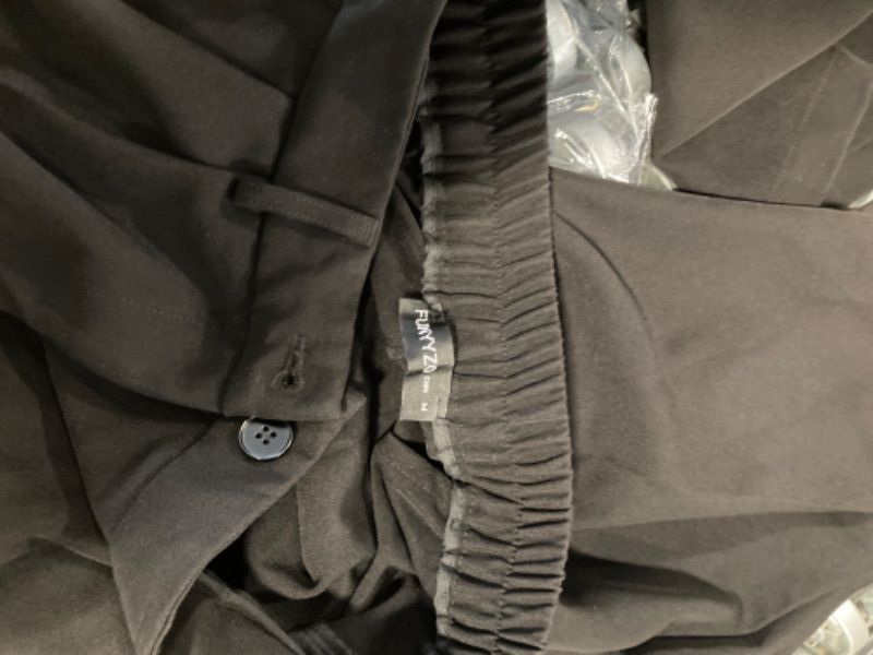 Photo 1 of FUNYYZO Fall Women Wide Leg Pants High Elastic Waisted in The Back Business Work Trousers Long Straight Suit Pants, Medium