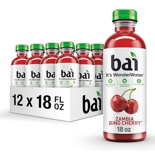Photo 1 of !! EXPIRES ON 04/16/2025
Bai Antioxidant Infused Water Beverage, Zambia Bing Cherry, with Vitamin C and No Artificial Sweeteners, 18 Fluid Ounce Bottle, 12 Pack
