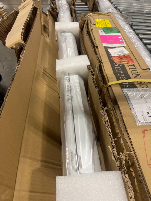 Photo 1 of Elite Screens Manual Series, 150-INCH 16:9, Pull Down Manual Projector Screen with AUTO LOCK, Movie Home Theater 8K / 4K Ultra HD 3D Ready, 2-YEAR WARRANTY, M150XWH2,White