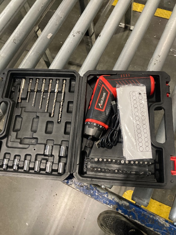 Photo 1 of AVID POWER Electric Screwdriver Set Rechargeable 4V Cordless Screwdriver Kit with 44pcs Accessories, 5.65Nm Screw Gun, 5+1 Torque Setting, 2 Position Handle with LED Light