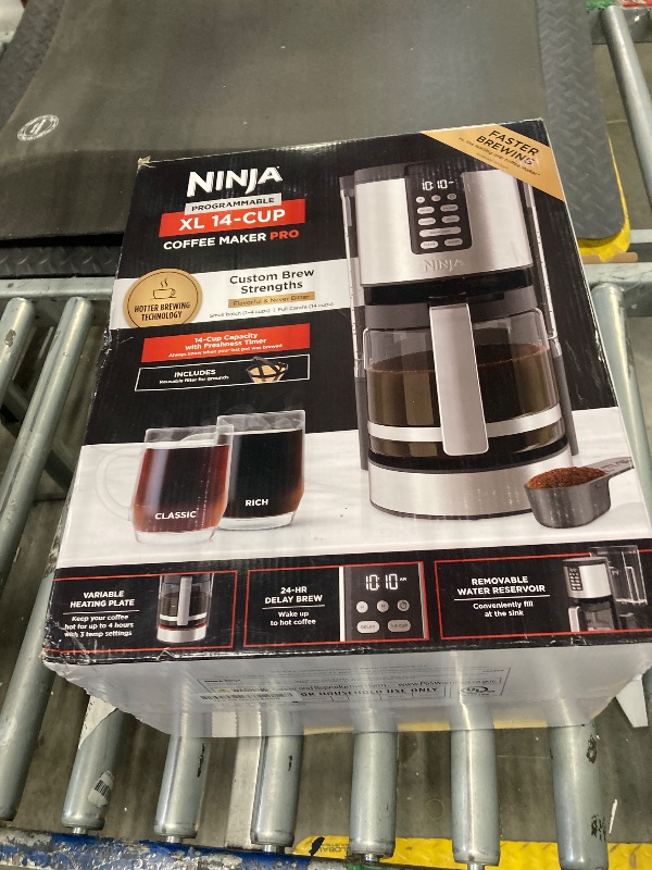 Photo 2 of ***MISSING FILTER***
Ninja 14 Cup , Programmable Coffee Maker XL Pro with Permanent Filter, 2 Brew Styles Classic & Rich, 4 Programs Small Batch, Delay Brew, Freshness Timer & Keep Warm, Stainless Steel, DCM201