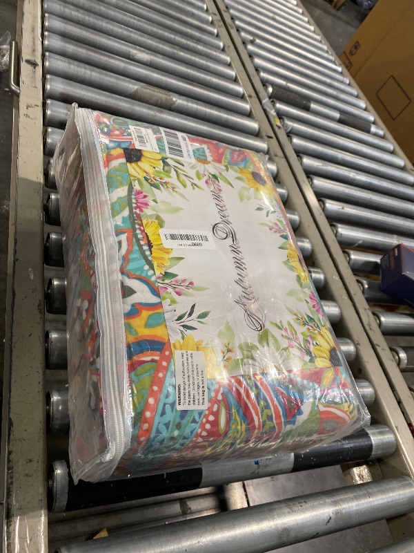 Photo 1 of Autumn Dream Cotton Bedspread Quilt Sets, 3 Pieces Reversible Comforter Coverlet Sets, Yellow Gorgeous Paisley Bedspread,King Size