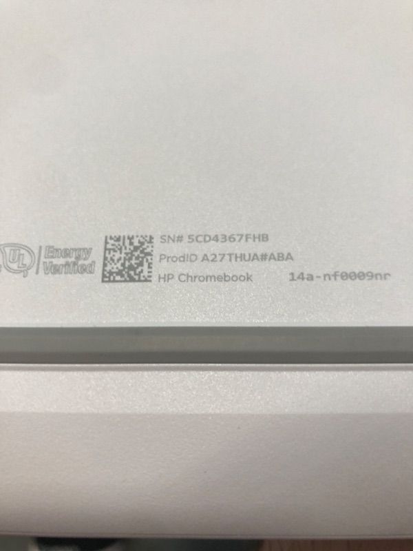 Photo 1 of **NOT FUNCTIONAL**HP Chromebook 14 inch Laptop, FHD Display, Intel N100, 4 GB RAM, 64 GB eMMC, Intel UHD Graphics, Chrome OS 14a-nf0009nr (2024)