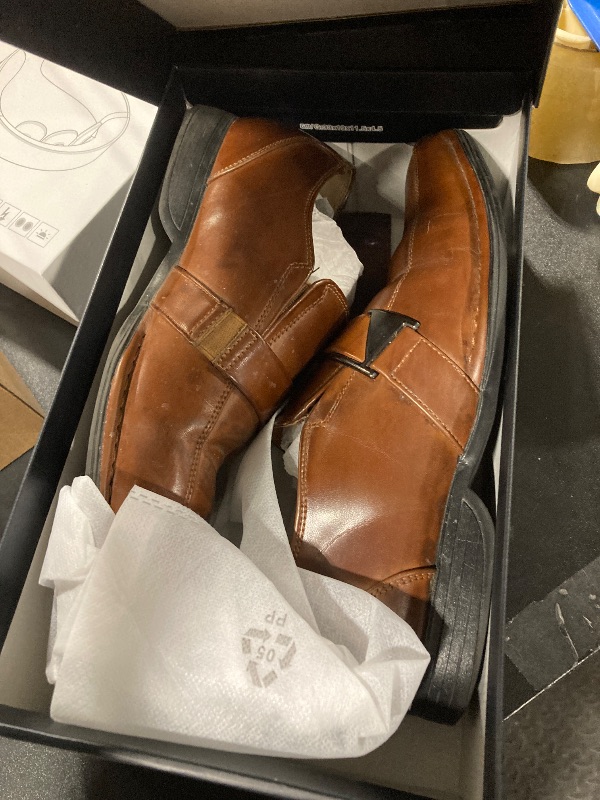Photo 1 of ***SIZE 8.5, color looks different*** Bruno Marc Men's Giorgio Leather Lined Dress Loafers Shoes, Brown, Giorgio-3