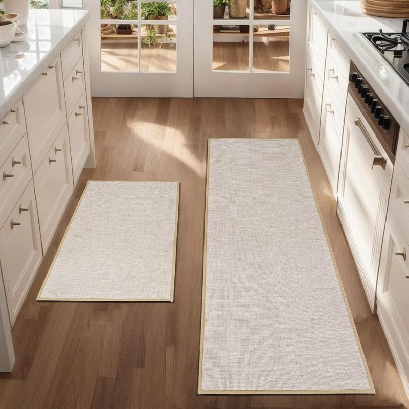 Photo 1 of Mocsicka Kitchen Rug Set of 2 PCS, Non Slip Kitchen Mats for Floor, Home Decor Kitchen Floor Washable Rugs for Hallway Laundry Room
