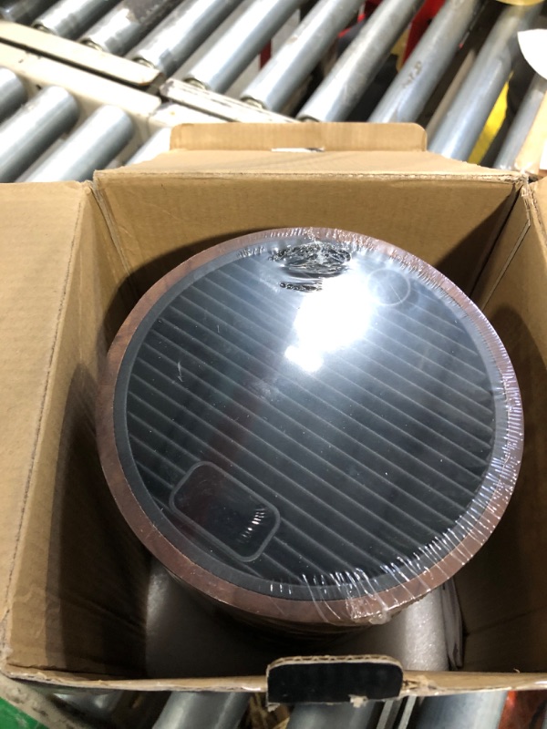 Photo 1 of Enoking Universal Knife Block Holder with Plastic Lid, Acacia Wood Knife Block without Knives for Scissors, Sharpening Rod and Knives, Round Knife Storage Organizer Display