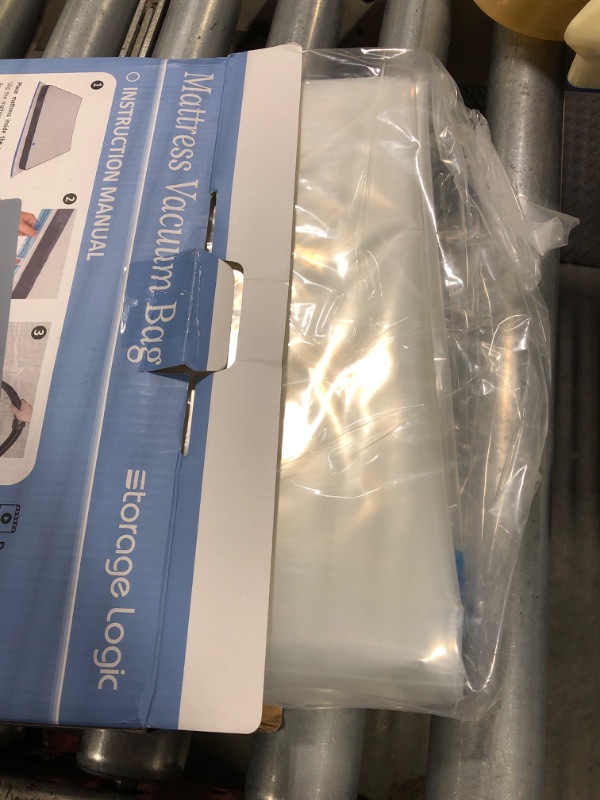Photo 1 of King Sized Mattress Vacuum Bag with Blue Zipper, Mattress Storage Bag with Straps
