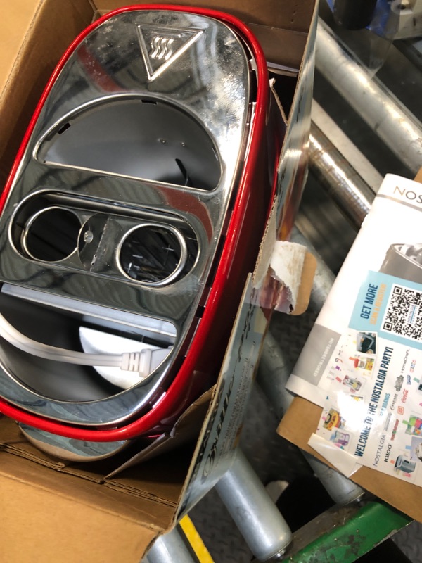 Photo 1 of Nostalgia Adjustable 5 Setting Retro Pop Up Hot Dog Toaster, Fits 2 Regular or Extra Plump Hot Dogs and 2 Buns with Removable Cage and Mini Tongs, Red