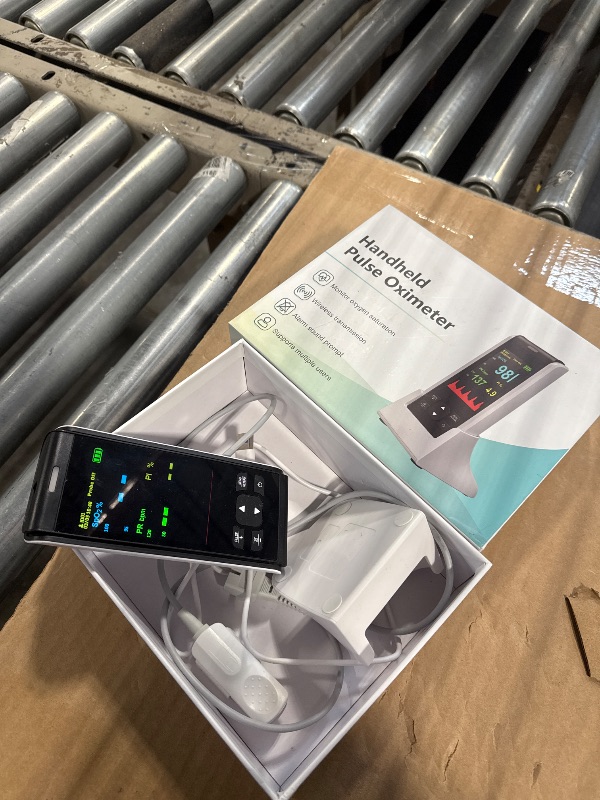 Photo 1 of Pulse Oximeter Fingertip Handheld Pulse Oximeter With Continuous Monitor Blood Oxygen Saturation Monitor for Adults Rechargeable Monitor Oxygen Meter For SpO2/PR/PI