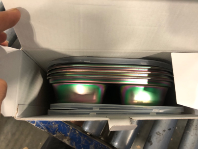 Photo 1 of AIEVE Stainless Steel Kids Plates, Pack of 4 Stainless Steel Divided Toddler Plate with Lids