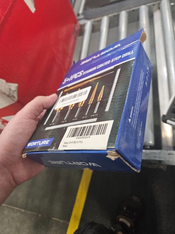 Photo 1 of WORTURE 5PCS Step Drill Bit Set with Automatic Center Punch, HSS Titanium Coated Unibit Step Drill Bits, 50 Sizes Step Bits for Metal, Aluminum, Wood, Plastic, with Storage Case