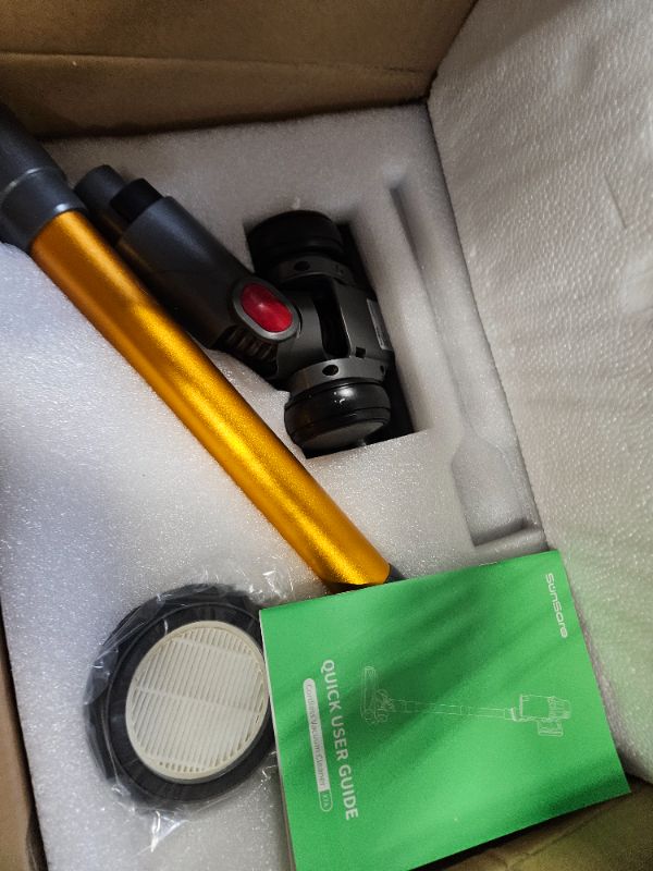 Photo 1 of **USED**
**MISSING PARTS**
Cordless Vacuum Cleaner, 550W 45KPA 60Mins Cordless Stick Vacuum Cleaner With Touch Screen, Self-Standing,Wall Mount Charging, Handheld Vacuum Cleaners for Home/Pet Hair/Carpets/Hard Floors(X7A)