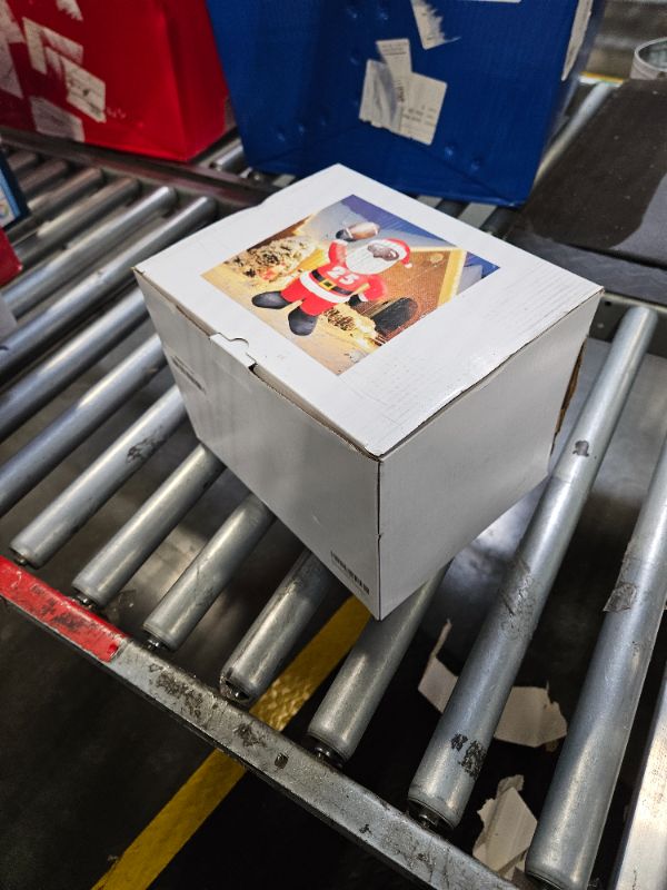 Photo 1 of American Football 8FT Inflatable Black Santa Christmas Decorations, Black Santa Christmas Inflatables, African American Santa Claus Inflatable Outdoor Decoration, Xmas Black Santa Blow Up Yard Décor