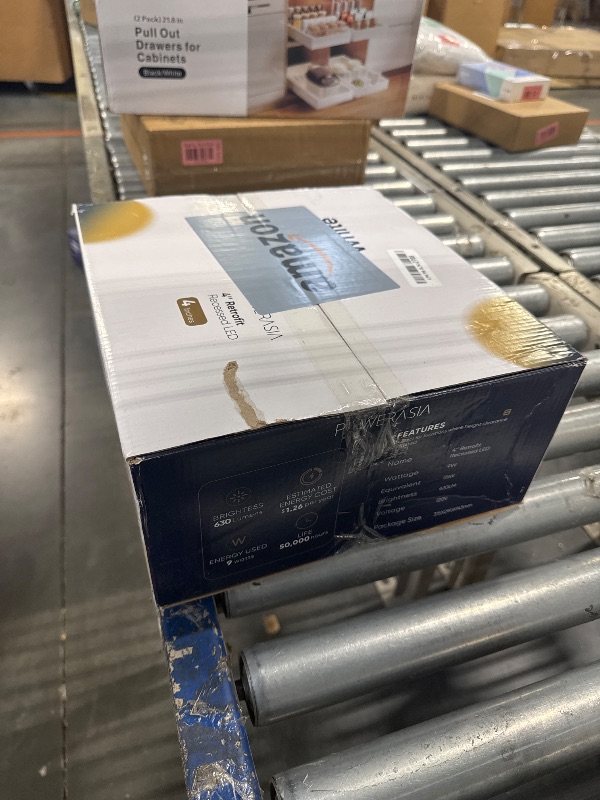 Photo 1 of 12 Pack 4 Inch LED Can Lights Retrofit Recessed Lighting, 5CCT 4 Inch Recessed Downlight Selectable 2700K-6000K Dimmable, 9W 630LM Recessed Lights with Metal Smooth Trim- ETL and Energy Star Certified
