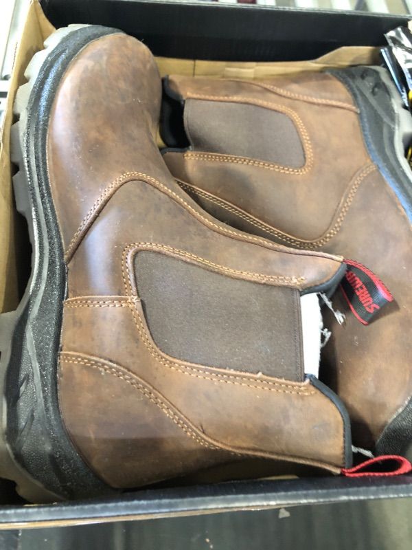 Photo 3 of ***USED***
SUREWAY Men's Slip On Work Boots for Men,Composite Toe,Upgraded Slip/Water Resistant,Static Dissipative,Fire Station Mechanic Work (SIZE11)
Boots/Shoes