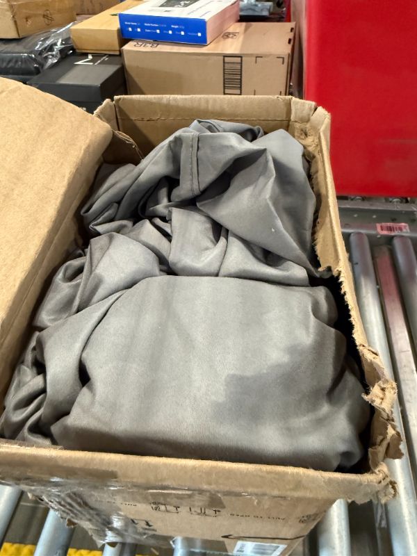 Photo 1 of **USED** TEXAS LINEN CO. Egyptian Cotton Split King Sheet Set - 800 Thread Count 5 PC Dark Grey Sheets for Adjustable Bed, Extra Long Staple Soft Cooling Sheets, Luxury Hotel Sheets, 16" Deep Pocket Bedsheet