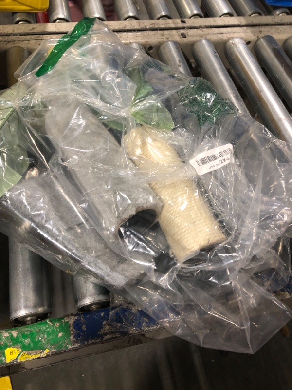 Photo 1 of ***MISSING PARTS***Goozii Small Cat Tree Tower with Scratching Post, Modern Kitten Tower for Indoor Cats, Short Carpet Sisal Cat Scratcher Stand with Large Bed Perch, Scratch Ramp, Toy Ball for Kitty Play (Grey)