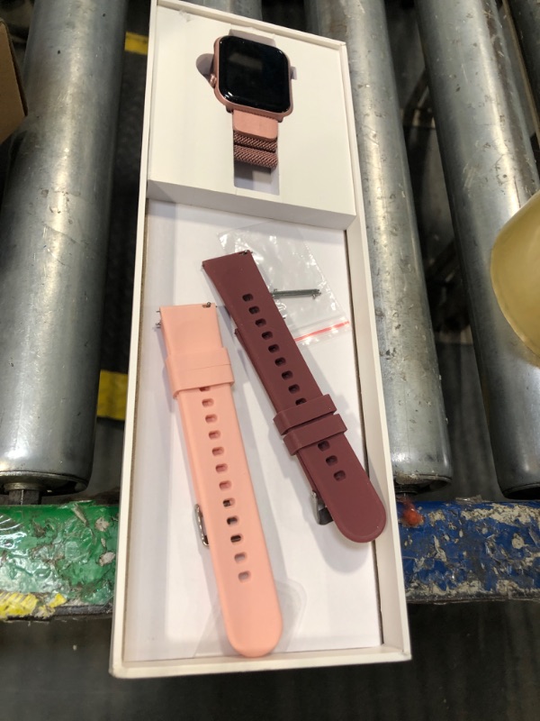 Photo 1 of ***NO CHARGER***Smart Watches for Women,Fitness Tracker Smartwatch for Android Phones/iPhone Compatible,1.85" Womens Watch with Blood Pressure Monitor,Calls and Messages/Heart Rate/Sleep/Female Cycle(3 Watch Bands)